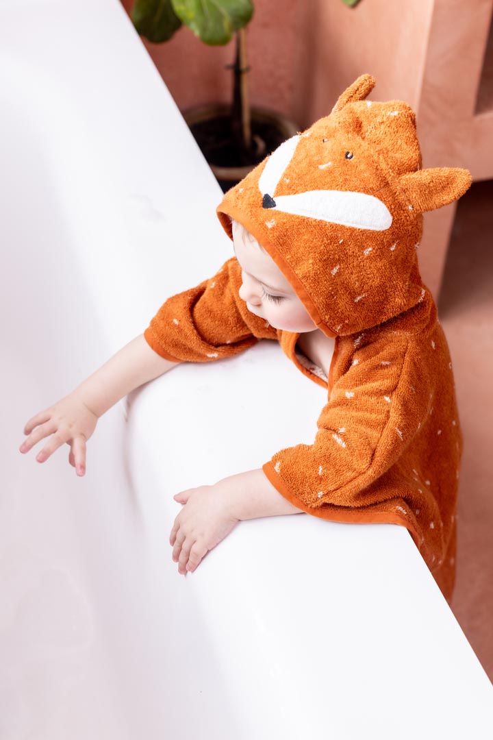 Hooded towel | 75x75cm - Mr. Fox